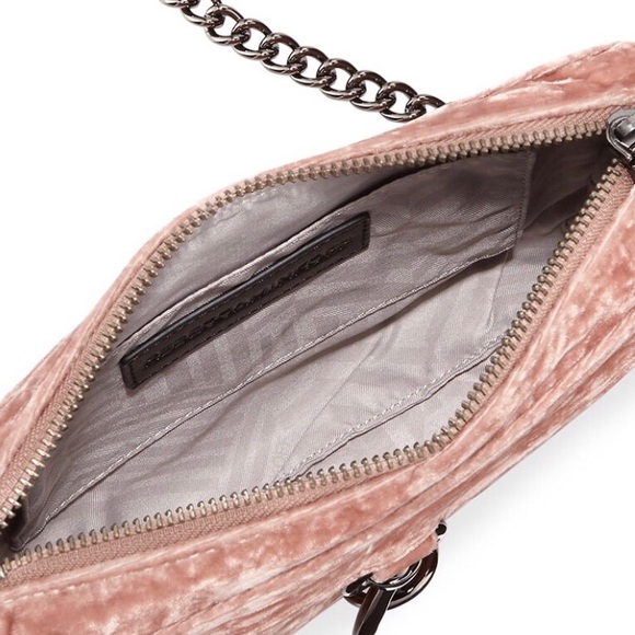 NWOT Rebecca Minkoff Mini MAC Crushed Velvet Adjustable Gorgeous Bag - Picture 3 of 9